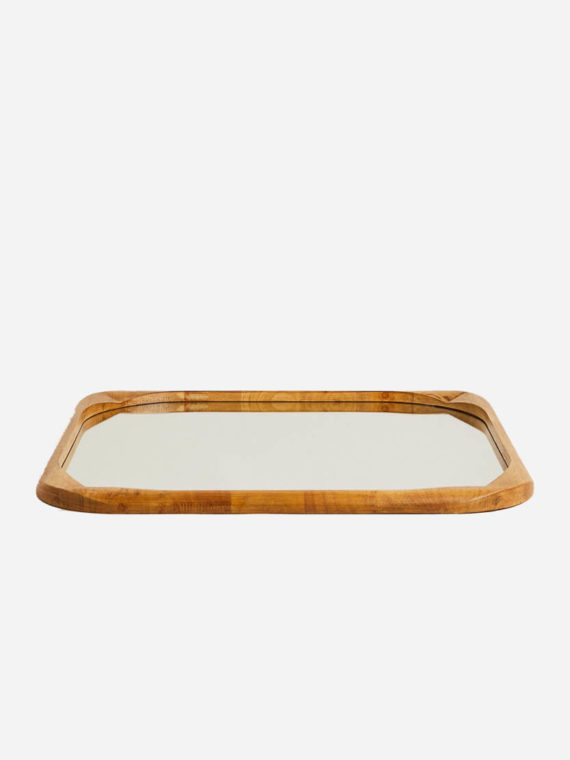 Square Wood Mirror