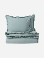 Flounced-trim Duvet Cover Set