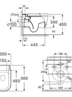 White Modern Wall Toilet