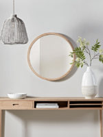 Full Round Oak Mirror