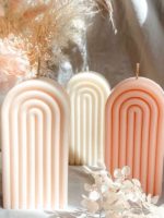 14cm Rainbow Arch Candle Silicone Mold DIY Rainbow Bridge Geometry Candle Making Soap Resin Plaster Mould Art Craft Home Decor