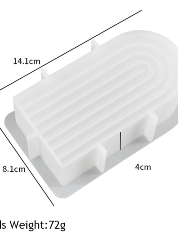 14cm Rainbow Arch Candle Silicone Mold DIY Rainbow Bridge Geometry Candle Making Soap Resin Plaster Mould Art Craft Home Decor