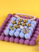 3D square Bubble Ball Coaster Silicone Mold DIY Cement Creative Jewelry Storage Plate Candle Tray Handmade Soap Mould Home Decor