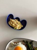 4 Colors Irregular Hand-kneaded Ceramic Dipping Flower Dish Colorful Glaze Lovely Japanese Hot Pot Dipping Flower Dish