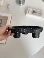 Cutelife INS Ink Dots Irregular Resin Storage Tray Tea Cake Jewelry Coffee Table Tray Home Decoration Kitchen Accessories Trays