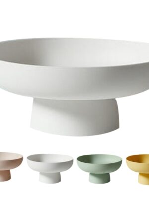 Fruit Dish Round Drain Fruit Basket Modern Style Container for Kitchen Counter Table Centerpiece Decorative Home Decor