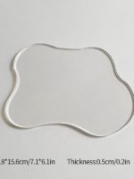 Ins Irregular Clear Coaster Acrylic Coaster Mirror Table Mat Tea Coffee Pad Coaster Photography Prop Table Decoration Ornaments