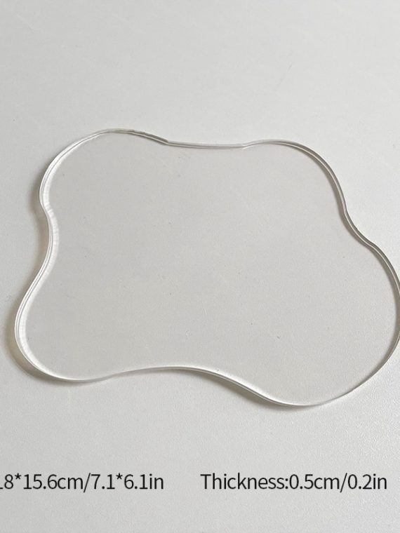 Ins Irregular Clear Coaster Acrylic Coaster Mirror Table Mat Tea Coffee Pad Coaster Photography Prop Table Decoration Ornaments