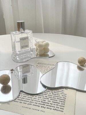 Nordic Ins Cup Pad Acrylic Mirror Coasters Coffee Cup Mug Insulation Placemat Cafe Desktop Decor Ornaments Home Simple Table Mat